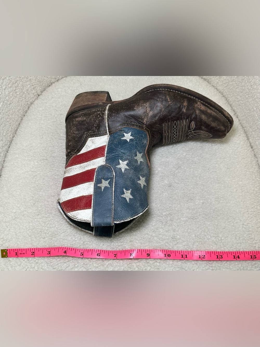 Americana Patriotic Western Boots USA Flag Leather Summer 4th of July Cowboy 8 - Picture 12 of 15